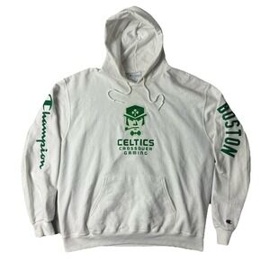 Champion NBA 2K Pro Gaming Celtics Crossover Gaming Hoodie Rare Mens XL White